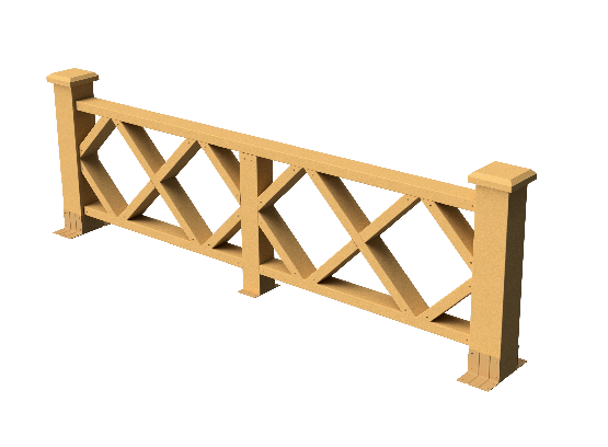 Декоративное ограждение из ДПК GRINDERDECO Миллениум песчаник купить в Омске