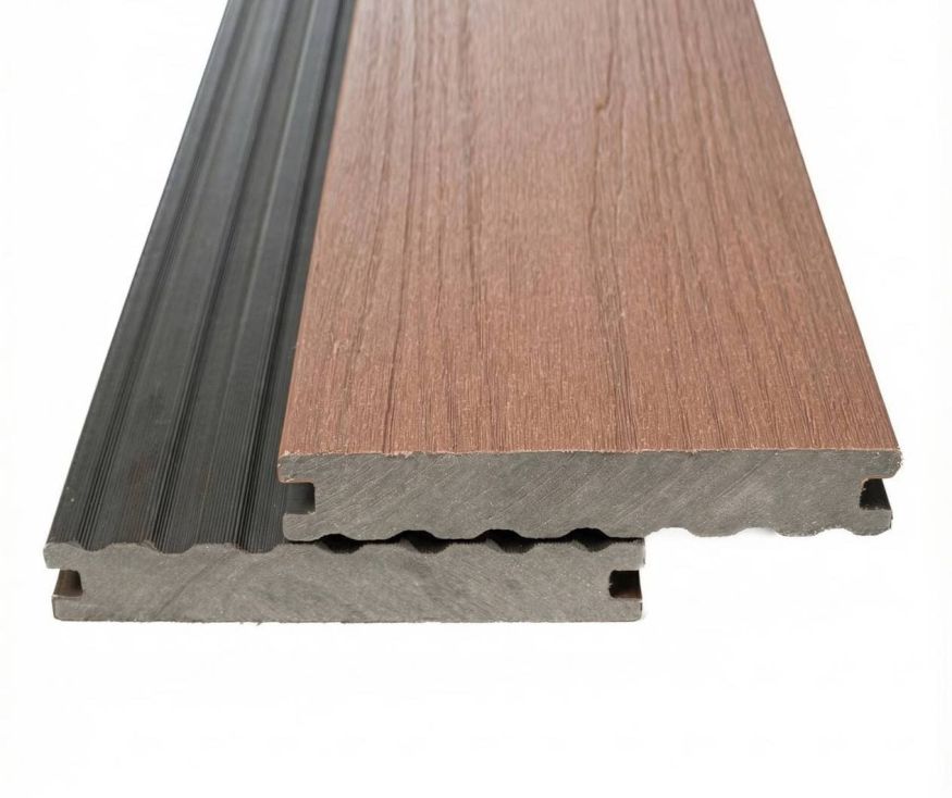 Террасная доска Экодекинг Скай коэкструзия полнотелая, Тик купить в Омске