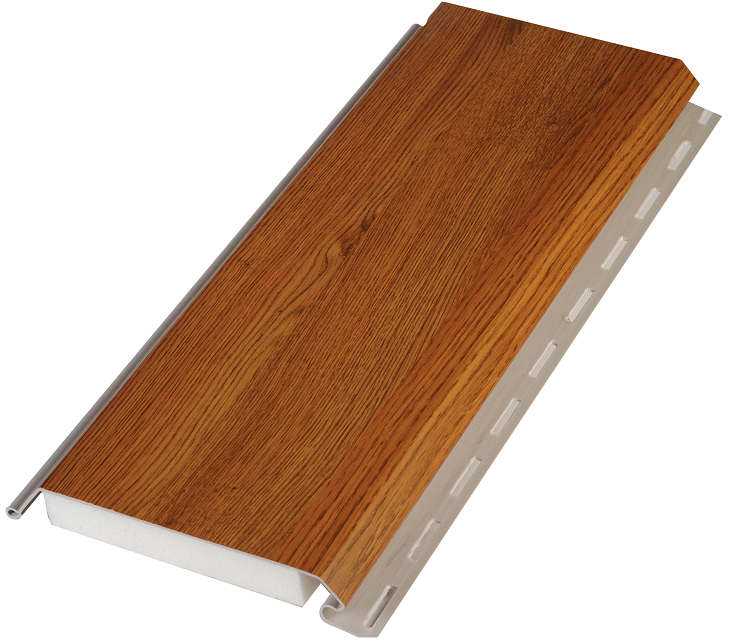 Фасадные термопанели BrusDecor в цвете дуб камарг купить в Омске