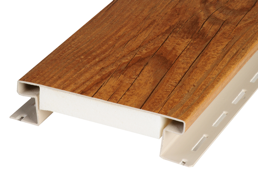 Фасадные термопанели BrusDecor в цвете дуб камарг купить в Омске