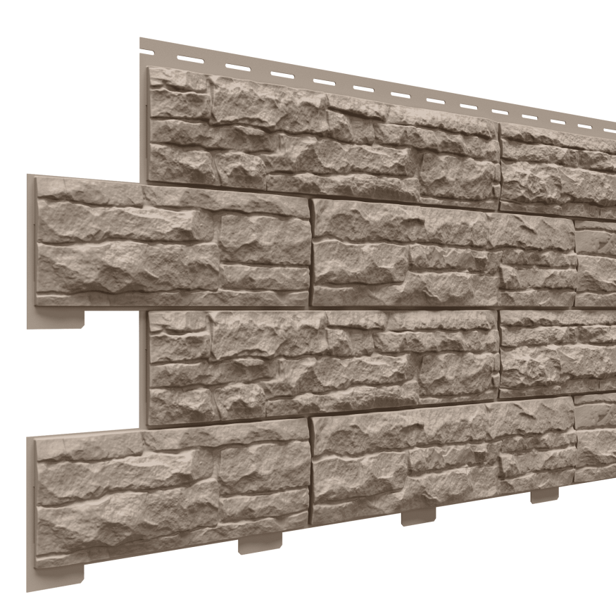 Фасадные панели Доломит, Скалистый риф премиум, Графит купить в Омске