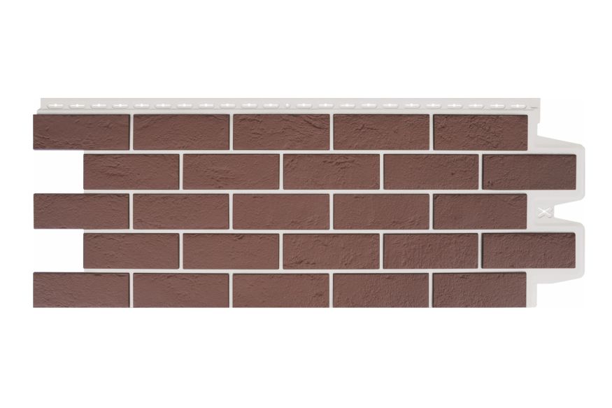 Фасадная панель Grand Line, Состаренный кирпич Design Plus, Корица (Белый шов) купить в Омске