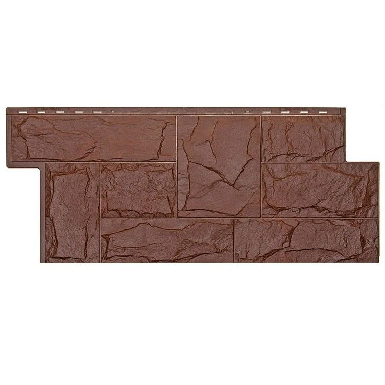 Фасадная панель T-Сайдинг, Гранит Леон Коричневый купить в Омске