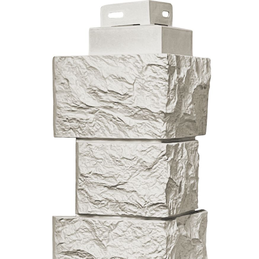 Наружный угол FineBer Дикий камень, Жемчужный купить в Омске