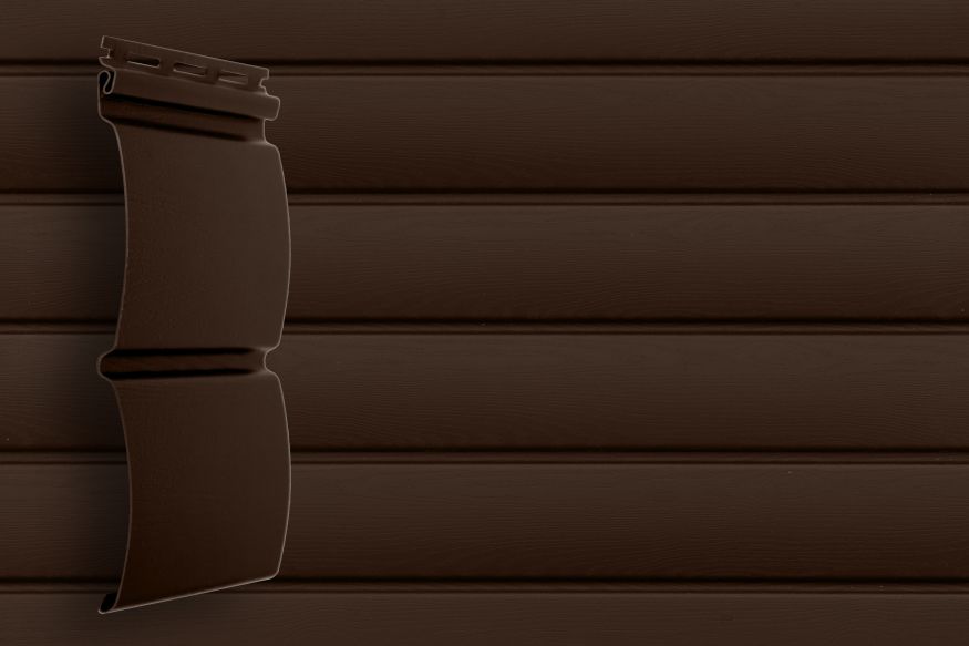 Сайдинг Grand Line, Блок-хаус D4.8 в оттенке Темный дуб купить в Омске