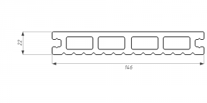 Террасная доска WOODVEX Select из ДПК в цвете Графит купить в Омске