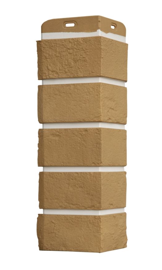 Угол наружный Grand Line, Состаренный кирпич Design Plus, Солома (Белый шов) купить в Омске