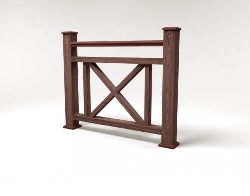 Ограждение из древесно-полимерного композита FG2, цвет шоколадный. купить в Омске