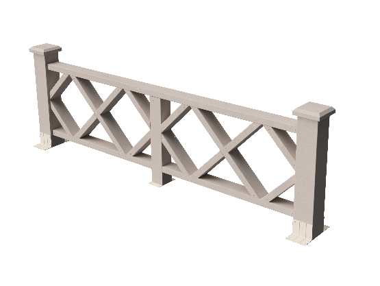 Декоративное ограждение из ДПК GRINDERDECO Миллениум, выбеленный дуб купить в Омске