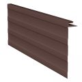 Коричневая J-фаска (ветровая, карнизная планка) для сайдинга купить в Омске