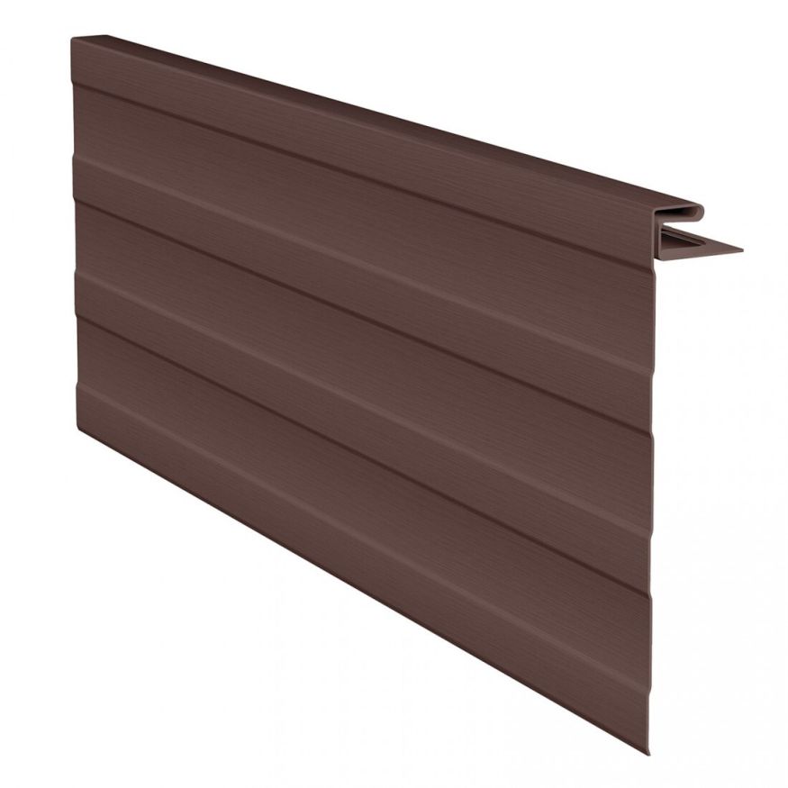 Коричневая J-фаска (ветровая, карнизная планка) для сайдинга купить в Омске